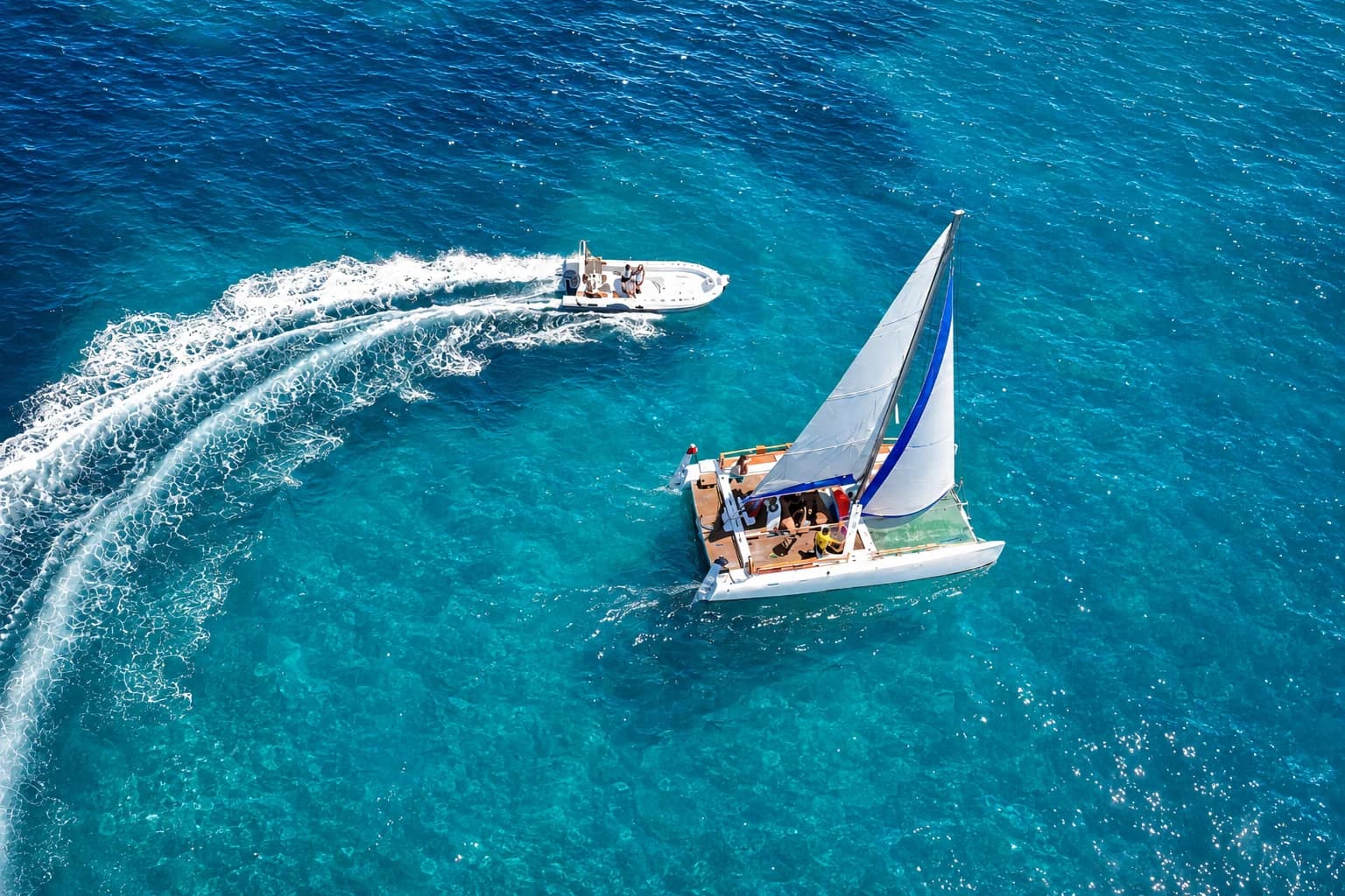 Blue Lagoon Catamaran sailing in Djerba.